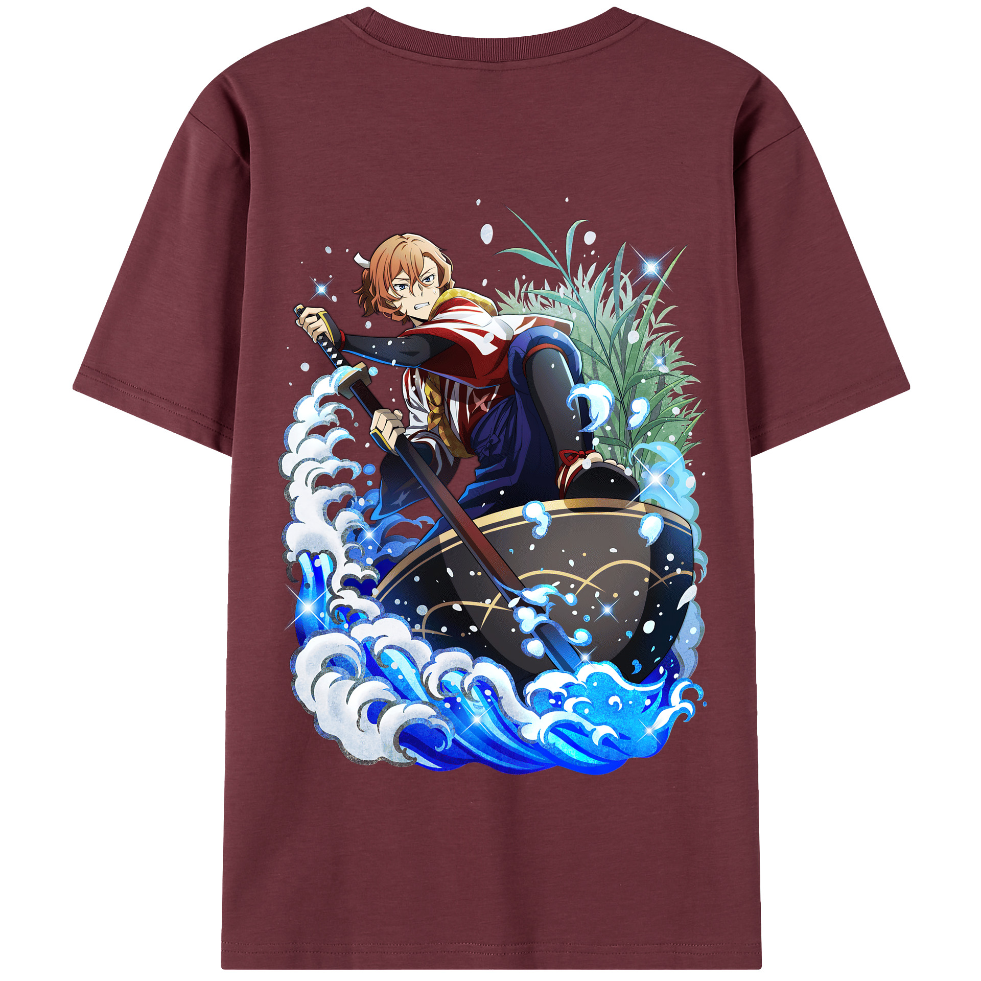 （画像用） 文豪ストレイドッグス Bungo Stray Dogs 綿100％半袖Tシャツ（背面プリント）